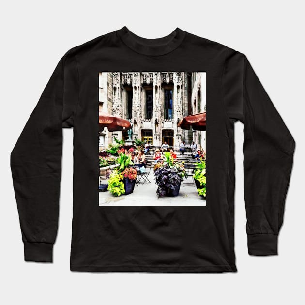 Chicago IL - Enjoying Lunch Long Sleeve T-Shirt by SusanSavad